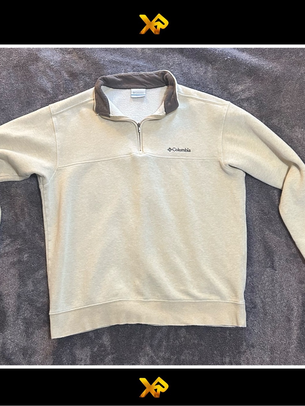 ⚫️Columbia Men's Beige Quarter-Zip Fleece⚫️
